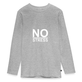 Le cadeau devise-parfait est sans stress - T-shirt manches longues Premium Ado - gris chiné - Devant