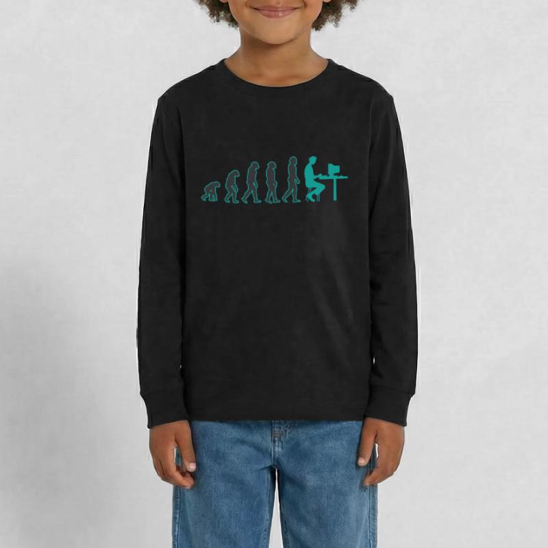Evolution computer nerd nerds gift idea Teenager Premium Organic Long Sleeve Shirt