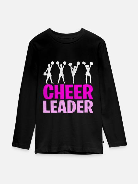 Cheerleader Cheerleading - Teenager Premium Bio Langarmshirt - Schwarz