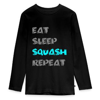 Squash - Teenager Premium Bio Langarmshirt - Schwarz - Vorne - AI Model Kid Female (0cm)