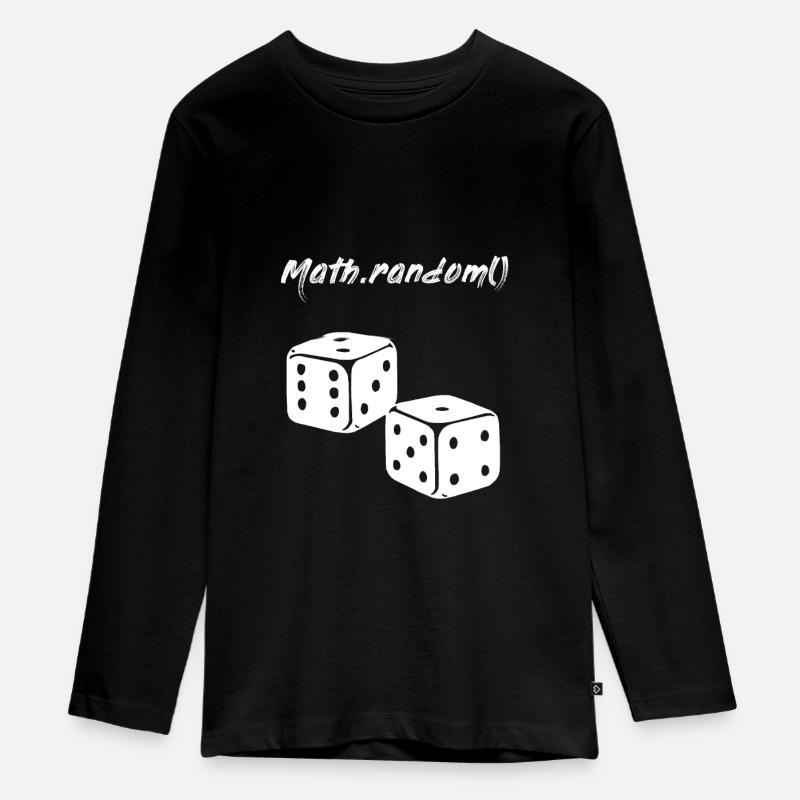 Programmeur de cube Math.random () aléatoire - T-shirt manches longues Premium Ado - noir