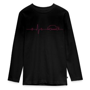  Heartbeat P 601 DDR Oldtimer Trabi, rose - T-shirt manches longues Premium Ado - noir - Devant - AI Model Kid Female (0cm)