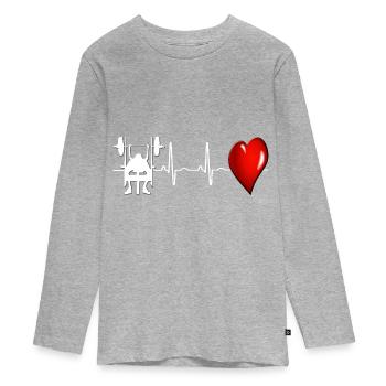 Presses - T-shirt manches longues Premium Ado - gris chiné - Devant