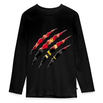 Angola - T-shirt manches longues Premium Ado - noir - Devant - AI Model Kid Female (0cm)