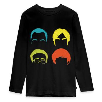 The Big Bang Theory Pop Art - Teenager Premium Organic Long Sleeve Shirt - black - Front - AI Model Kid Female (0cm)