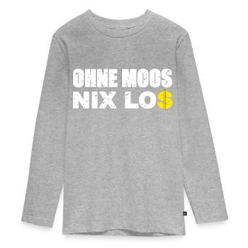 Il ne se passe rien sans mousse - T-shirt manches longues Premium Ado - gris chiné - Devant
