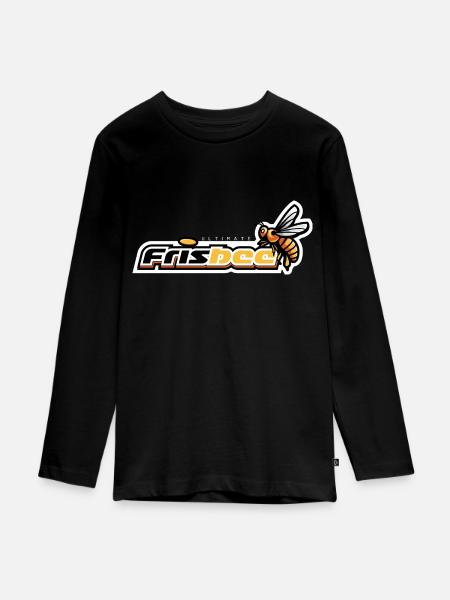 Ultimate FrisBEE - Teenager Premium Bio Langarmshirt - Schwarz
