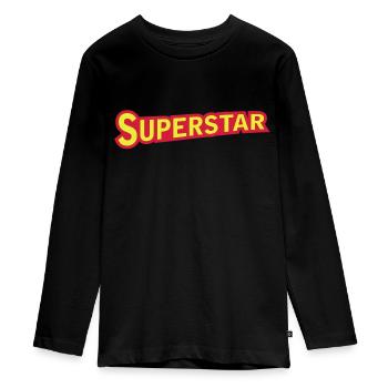 superstar_sign - T-shirt manches longues Premium Ado - noir - Devant - AI Model Kid Female (0cm)