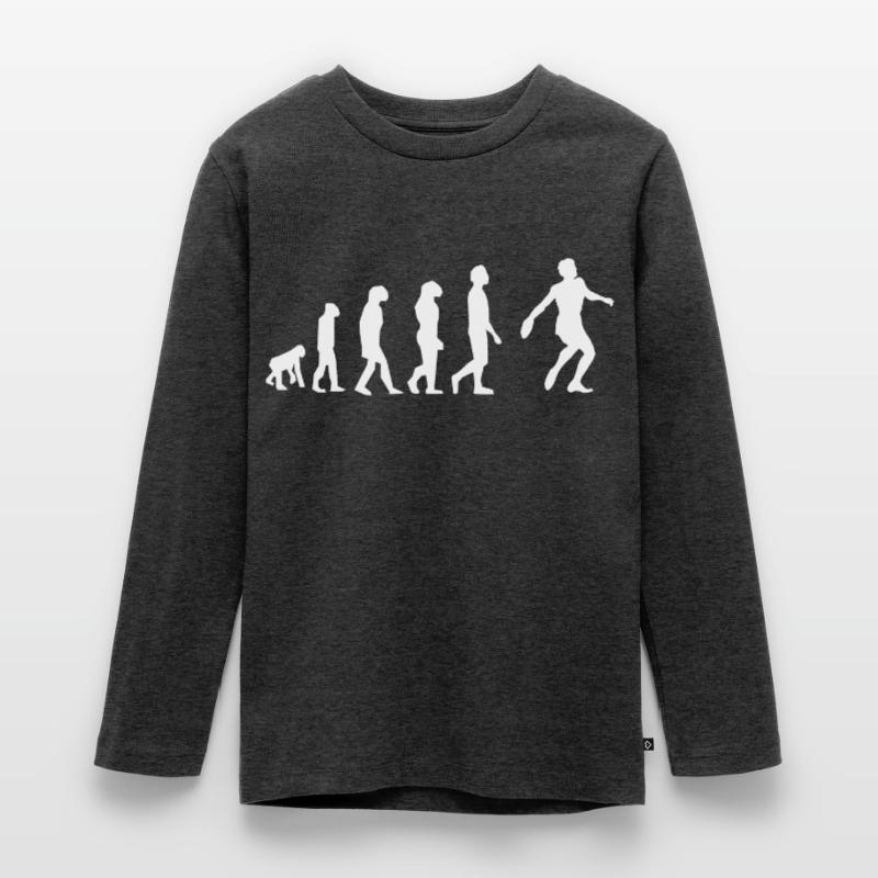 Discus Throw Evolution Teenager Premium Organic Long Sleeve Shirt