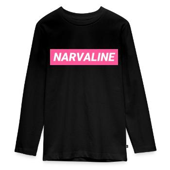 Narvaline Grenoble Femme - T-shirt manches longues Premium Ado - noir - Devant - AI Model Kid Female (0cm)