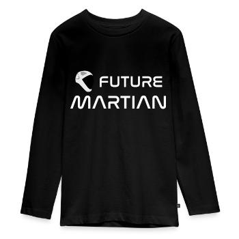Future Martian - Teenager Premium Organic Long Sleeve Shirt - black - Front - AI Model Kid Female (0cm)