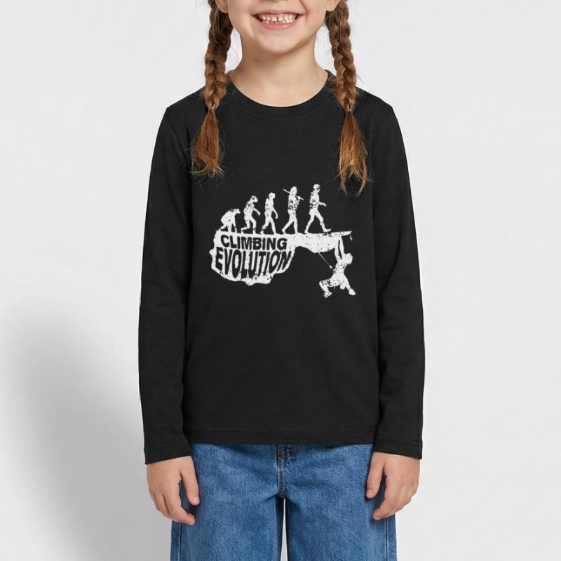 Climbing Evolution Teenager Premium Organic Long Sleeve Shirt