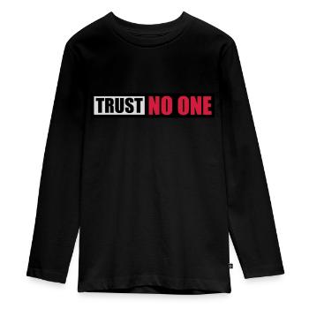 ne faites confiance à personne pour ne citer - T-shirt manches longues Premium Ado - noir - Devant - AI Model Kid Female (0cm)