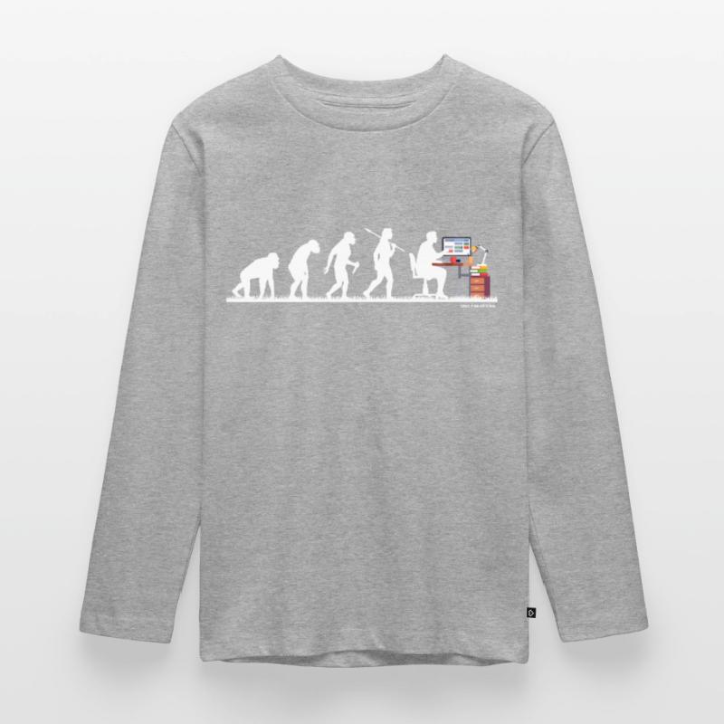 Evolution Nerd Geek Hacker Coder Programmeur T-shirt manches longues Premium Ado