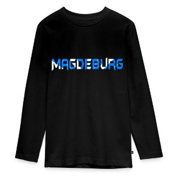 Magdeburg Ville natale à la maison - T-shirt manches longues Premium Ado - noir - Devant - AI Model Kid Female (0cm)