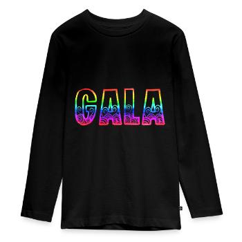 gala rs arc-en-ciel - T-shirt manches longues Premium Ado - noir - Devant - AI Model Kid Female (0cm)
