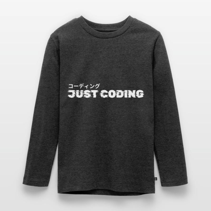 LUZILLION CODER COUTURE, JUST CODING Teenager Premium Organic Long Sleeve Shirt