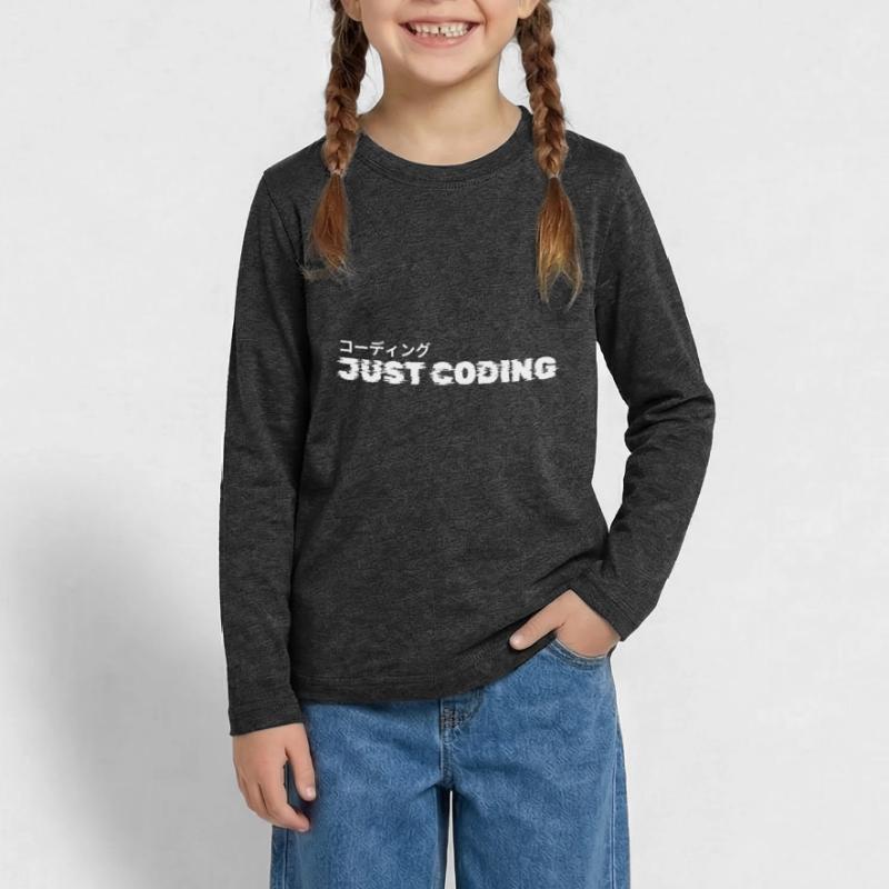 LUZILLION CODER COUTURE, JUST CODING Teenager Premium Organic Long Sleeve Shirt
