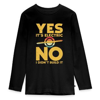 Monocycle - T-shirt manches longues Premium Ado - noir - Devant - AI Model Kid Female (0cm)