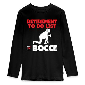 Lyonnaises - T-shirt manches longues Premium Ado - noir - Devant - AI Model Kid Female (0cm)