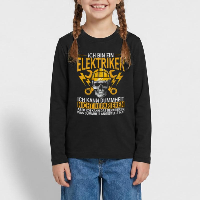 Electronics Technician Electrics Profession Volt Electrical Engineering Teenager Premium Organic Long Sleeve Shirt