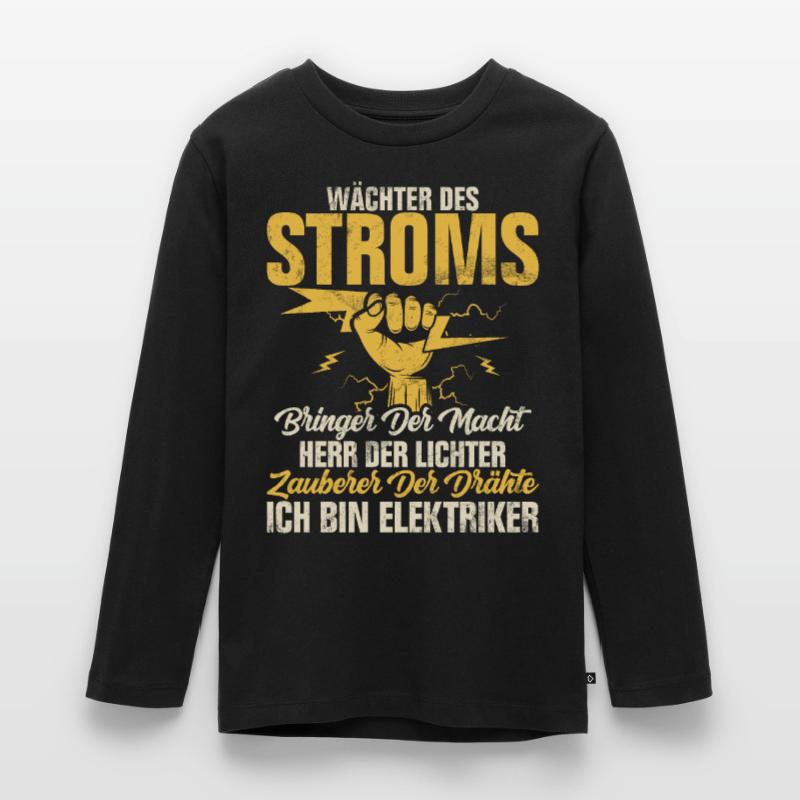 Electronics Technician Electrics Profession Volt Electrical Engineering Teenager Premium Organic Long Sleeve Shirt