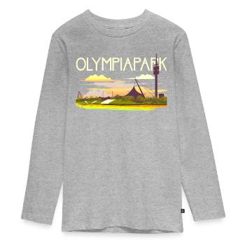 Park Munich - Teenager Premium Organic Long Sleeve Shirt - heather grey - Front