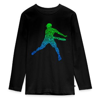 Discgolf Scheibe Disc Golf Sport Discgolfer Jungen - Teenager Premium Bio Langarmshirt - Schwarz - Vorne - AI Model Kid Female (0cm)