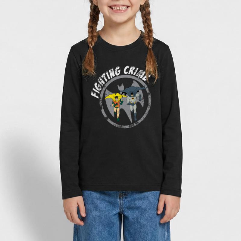 DC Comics Batman Robin Bekämpfen Verbrechen Teenager Premium Bio Langarmshirt