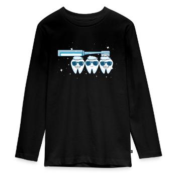 dentiste - T-shirt manches longues Premium Ado - noir - Devant - AI Model Kid Female (0cm)