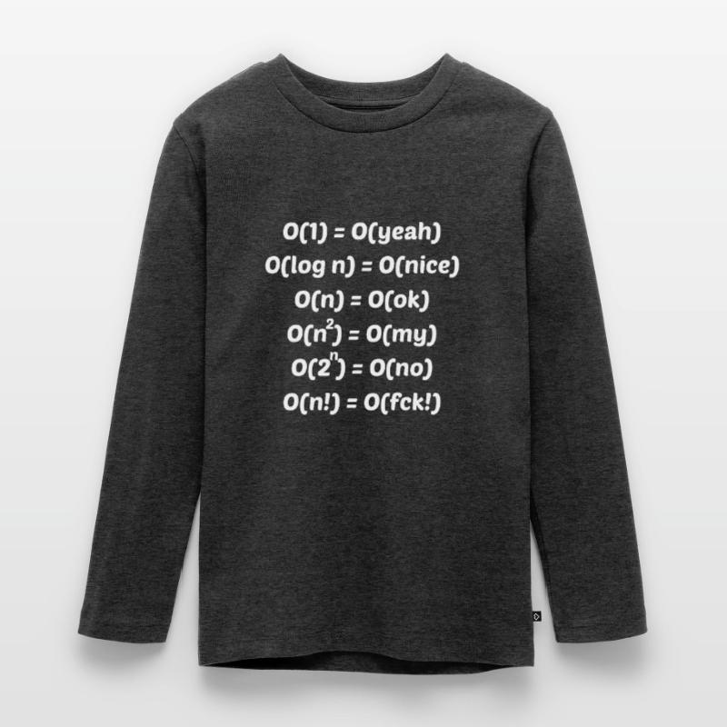 Algorithm complexity Funny programmer Teenager Premium Organic Long Sleeve Shirt