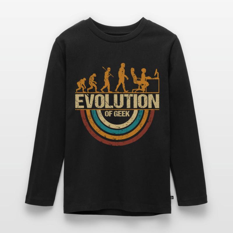 Computer Nerd Programmeur Evolution drôle T-shirt manches longues Premium Ado