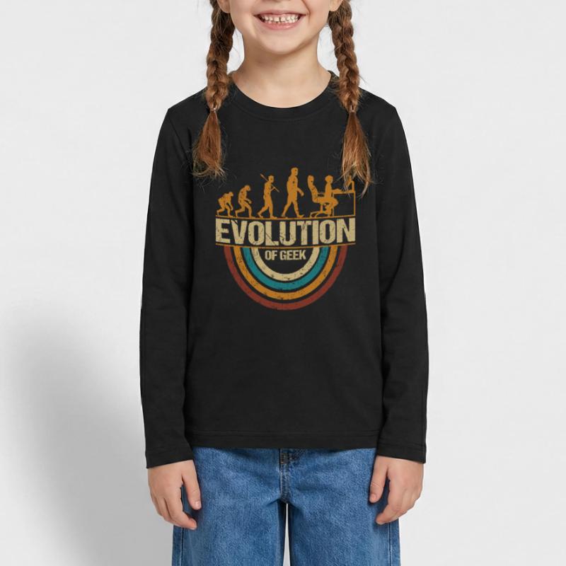 Computer Nerd Programmierer Evolution witzige Teenager Premium Bio Langarmshirt