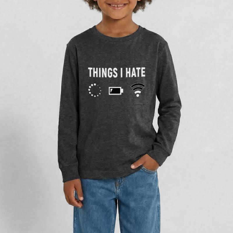 Things I Hate - Programmeur Computer Gamer T-shirt manches longues Premium Ado