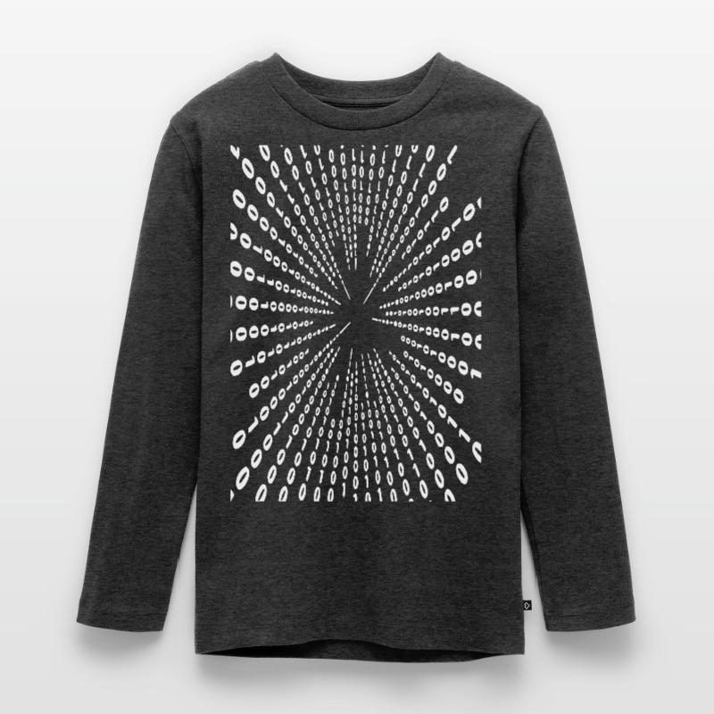 Binary code (white) Teenager Premium Organic Long Sleeve Shirt