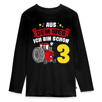 3. Geburtstag Kindergeburtstag Jahrestag Geschenk - Teenager Premium Bio Langarmshirt - Schwarz - Vorne - AI Model Kid Female (0cm)