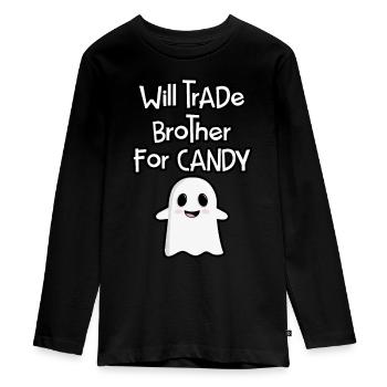 Échangera Brother contre Candy - T-shirt manches longues Premium Ado - noir - Devant - AI Model Kid Female (0cm)