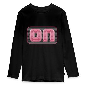 On Pull, effet - T-shirt manches longues Premium Ado - noir - Devant - AI Model Kid Female (0cm)