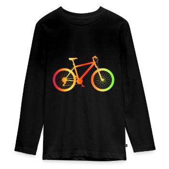 VTT vélo arc-en-ciel VTT - T-shirt manches longues Premium Ado - noir - Devant - AI Model Kid Female (0cm)