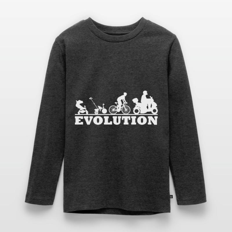 Motorroller Rollerfahrer - Evolution Teenager Premium Bio Langarmshirt
