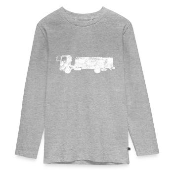 Vrachtwagenchauffeur - Tieners Premium Bio shirt met lange mouwen - grijs gemêleerd - Voor
