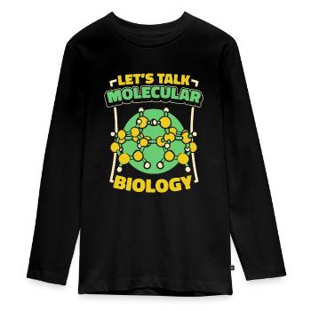 Biologie Biologe Moleküle Molekularbiologe - Teenager Premium Bio Langarmshirt - Schwarz - Vorne - AI Model Kid Female (0cm)