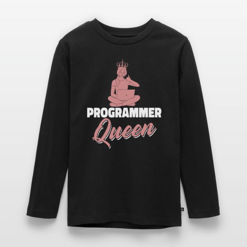 Developer Coder Programmer Queen Teenager Premium Organic Long Sleeve Shirt