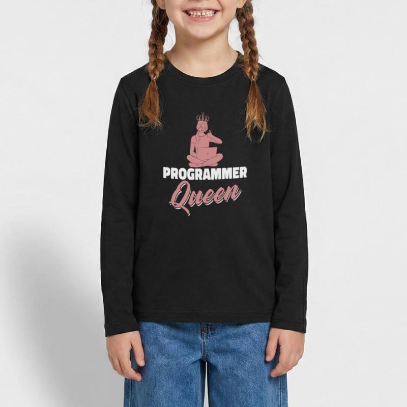 Developer Coder Programmer Queen Teenager Premium Organic Long Sleeve Shirt