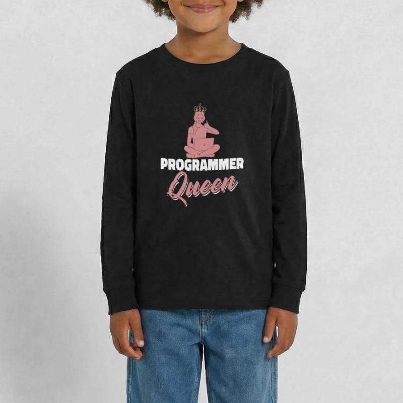 Developer Coder Programmer Queen Teenager Premium Organic Long Sleeve Shirt