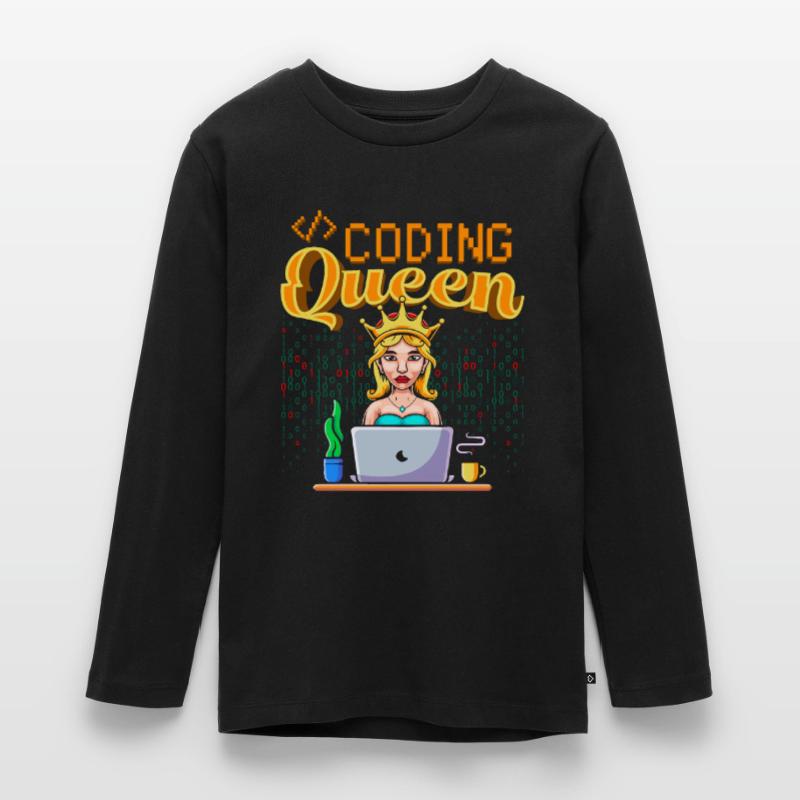 Développeur Coder Programmeur Queen T-shirt manches longues Premium Ado
