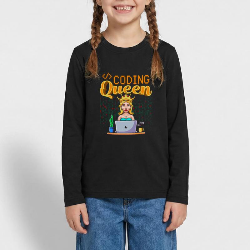 Developer Coder Programmer Queen Teenager Premium Organic Long Sleeve Shirt