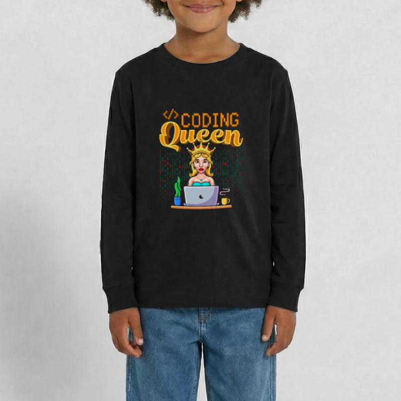 Developer Coder Programmer Queen Teenager Premium Organic Long Sleeve Shirt