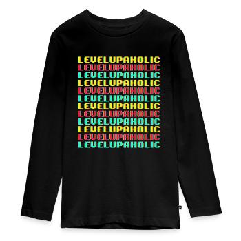Gamer Gaming High - T-shirt manches longues Premium Ado - noir - Devant - AI Model Kid Female (0cm)