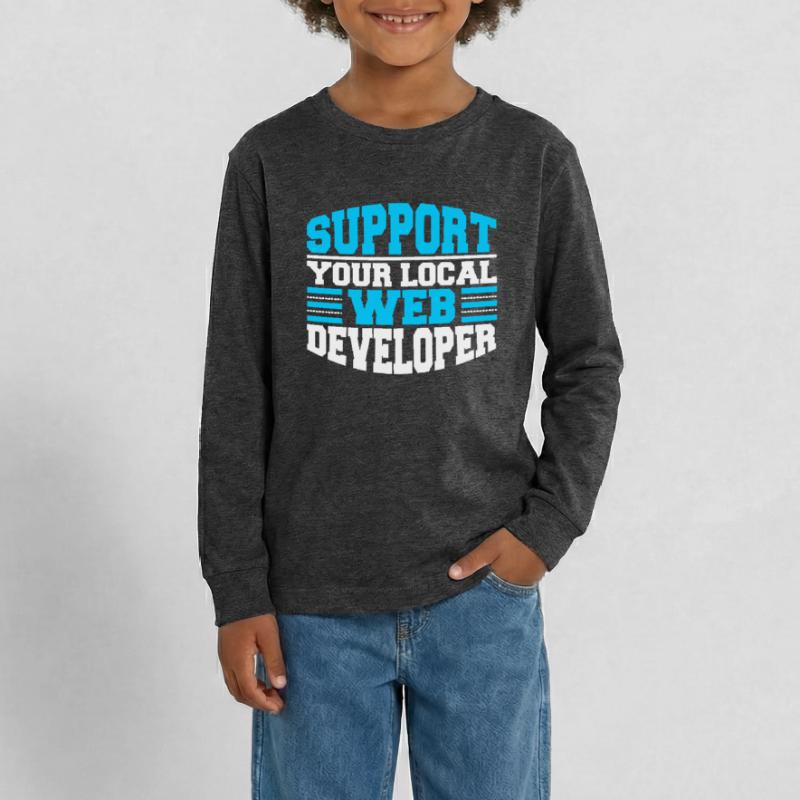 Web Developer Web Developer Support Teenager Premium Organic Long Sleeve Shirt